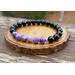 Empath Protection Charoite and Black Tourmaline Elastic Bracelet by Rock My Zen